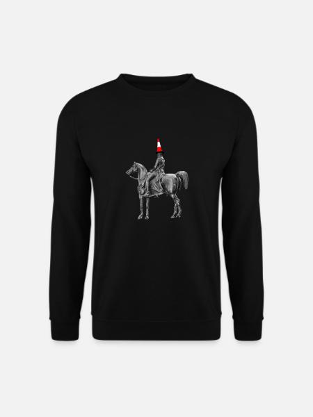 Die Glasgow Horse and Traffic Cone Statue - Unisex Pullover - Schwarz