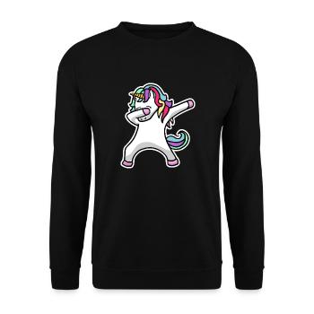 Tamponner la licorne cadeau de licorne - Sweat-shirt Unisexe - noir - Devant - Alina (178cm) & Michal (187cm)