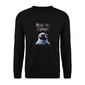 Out of Space - Travis Scott Style Astronaut - Unisex Pullover - Schwarz - Vorne - Alina (178cm) & Michal (187cm)
