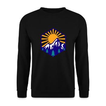 Aventure en plein air Explorez la nature - Sweat-shirt Unisexe - noir - Devant - Alina (178cm) & Michal (187cm)