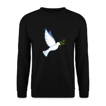 Colombe de la paix de la paix - Sweat-shirt Unisexe - noir - Devant - Alina (178cm) & Michal (187cm)