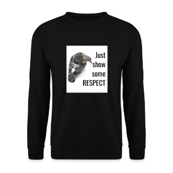 Show some RESPECT - Unisex Pullover - Schwarz - Vorne - Alina (178cm) & Michal (187cm)