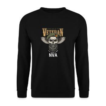 Nva Veteran DDR - Unisex Pullover - Schwarz - Vorne - Alina (178cm) & Michal (187cm)
