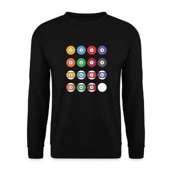 Cool billiards pool snooker player gift - Unisex Sweatshirt - black - Front - Alina (178cm) & Michal (187cm)