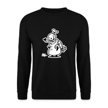 ei8ht-bot heart - Unisex Sweatshirt - black - Front - Alina (178cm) & Michal (187cm)