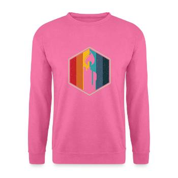 Bougie rétro d’hexagone de bougie faisant la bougie de diy - Sweat-shirt Unisexe - rose - Devant