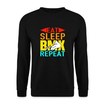 BMX,Sport,freestyle,roue, idée de cadeau - Sweat-shirt Unisexe - noir - Devant - Alina (178cm) & Michal (187cm)