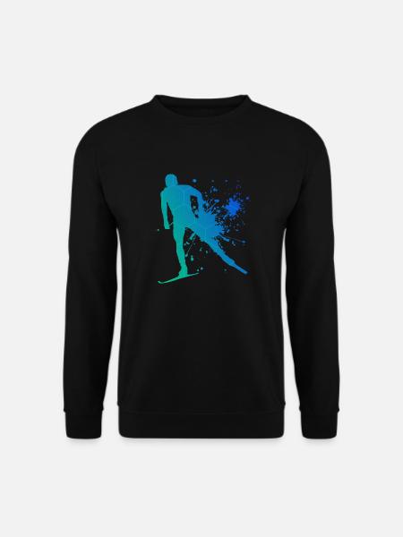 Ski de fond Classique Ski de fond Hommes Ski de fond Skatin - Sweat-shirt Unisexe - noir