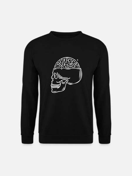 Skull Maze-Brain - Unisex Pullover - Schwarz