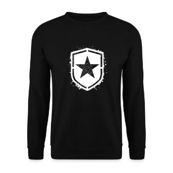 Modèle d’éponge en étoile à l’intérieur du cadran - Sweat-shirt Unisexe - noir - Devant - Alina (178cm) & Michal (187cm)