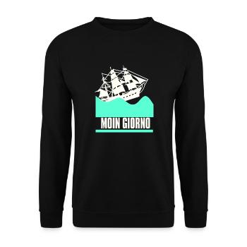 MOIN GIORNO - MoinJour 25 - Unisex Pullover - Schwarz - Vorne - Alina (178cm) & Michal (187cm)