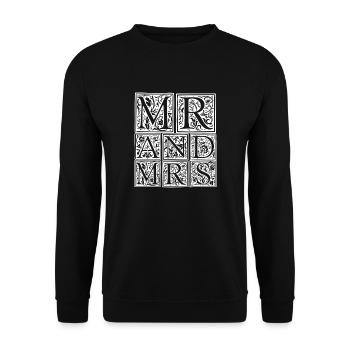 He and you | Mr. and Mrs. | Mr and Mrs - Unisex Sweatshirt - black - Front - Alina (178cm) & Michal (187cm)