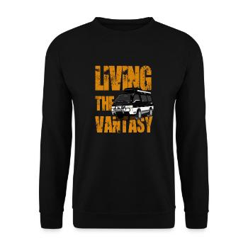 Living the Vantasy - Van Camping Camper - Sweat-shirt Unisexe - noir - Devant - Alina (178cm) & Michal (187cm)