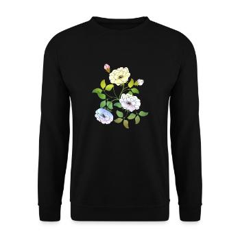 Fleur - Sweat-shirt Unisexe - noir - Devant - Alina (178cm) & Michal (187cm)