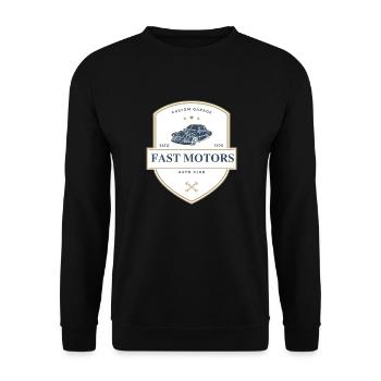 Fast Motors - Unisex Sweatshirt - black - Front - Alina (178cm) & Michal (187cm)