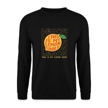 Limonade aux agrumes Citron d'été tropical - Sweat-shirt Unisexe - noir - Devant - Alina (178cm) & Michal (187cm)