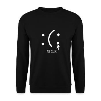 climbing bouldering you decide - Unisex Sweatshirt - black - Front - Alina (178cm) & Michal (187cm)
