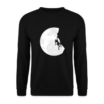 Klettern Berg Alpen Outdoor - Unisex Pullover - Schwarz - Vorne - Alina (178cm) & Michal (187cm)