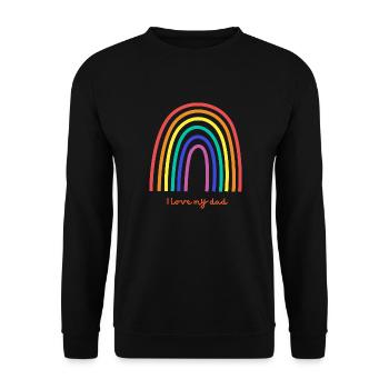 I love my dad - Unisex Pullover - Schwarz - Vorne - Alina (178cm) & Michal (187cm)
