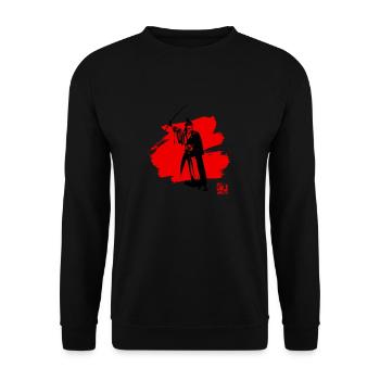 Samurai Red - Unisex Sweatshirt - black - Front - Alina (178cm) & Michal (187cm)
