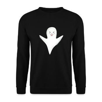 Kawaii Ghost Ghosts Halloween Halloween Costume - Unisex Sweatshirt - black - Front - Alina (178cm) & Michal (187cm)