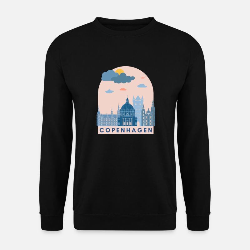 Danemark Copenhague Design Logo Europe - Sweat-shirt Unisexe - noir