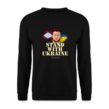 Ukraine Arkansas Selenskyj - Unisex Pullover - Schwarz - Vorne - Alina (178cm) & Michal (187cm)