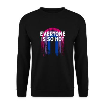 Everyone Is So Hot Bisexual LGBTQ Bi Pride Single - Unisex Sweatshirt - black - Front - Alina (178cm) & Michal (187cm)