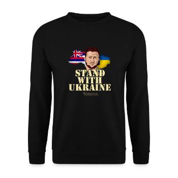 Ukraine Hawaii - Unisex Sweatshirt - black - Front - Alina (178cm) & Michal (187cm)