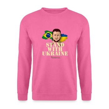 Ukraine Brasilien Wolodymyr Selenskyj - Unisex Pullover - Pink - Vorne