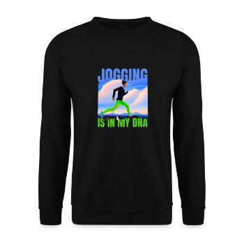 LE JOGGING EST DANS MON ADN - Sweat-shirt Unisexe - noir - Devant - Alina (178cm) & Michal (187cm)
