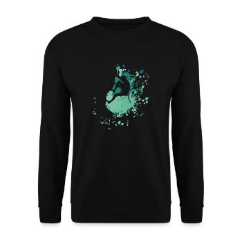 Éclaboussure de couleur de sport extrême de grimpeur - Sweat-shirt Unisexe - noir - Devant - Alina (178cm) & Michal (187cm)
