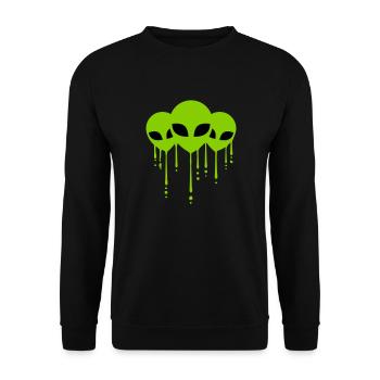Graffiti Team 3 Aliens - Unisex Sweatshirt - black - Front - Alina (178cm) & Michal (187cm)