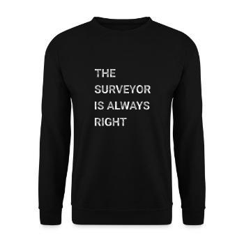 The Surveyor Is Always Right - Unisex Sweatshirt - black - Front - Alina (178cm) & Michal (187cm)