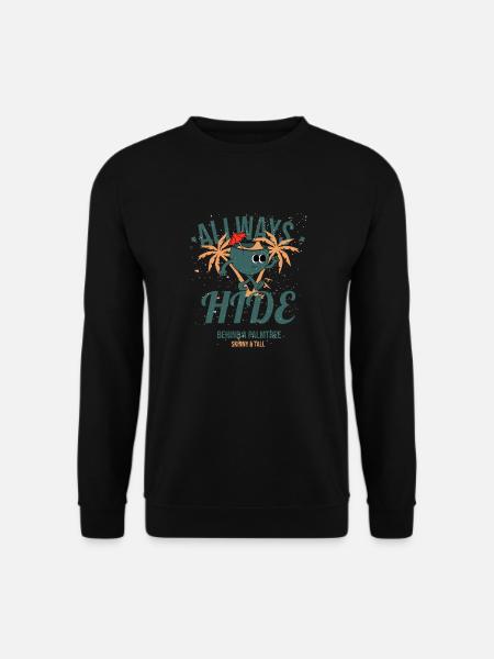 Palmen Witz - Witze - Unisex Pullover - Schwarz