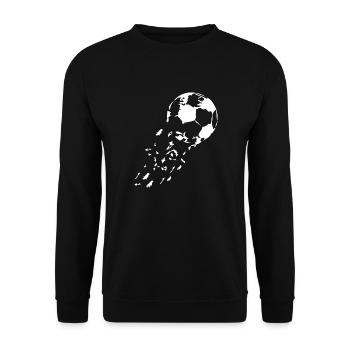 Soccer Fussball - Unisex Pullover - Schwarz - Vorne - Alina (178cm) & Michal (187cm)