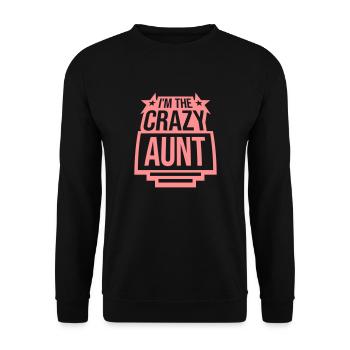 at The Crazy Aunt - Unisex Sweatshirt - black - Front - Alina (178cm) & Michal (187cm)