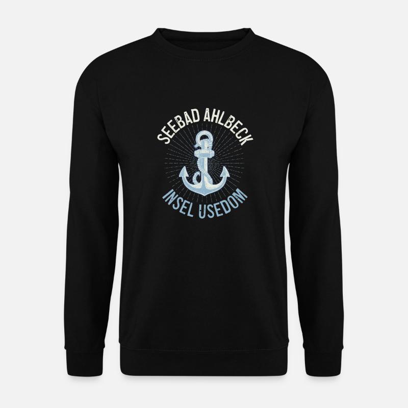 Seebad Ahlbeck | Insel Usedom - Unisex Pullover - Schwarz
