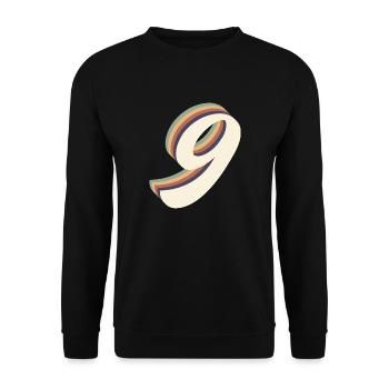 Vintage 9th Anniversary - Unisex Sweatshirt - black - Front - Alina (178cm) & Michal (187cm)