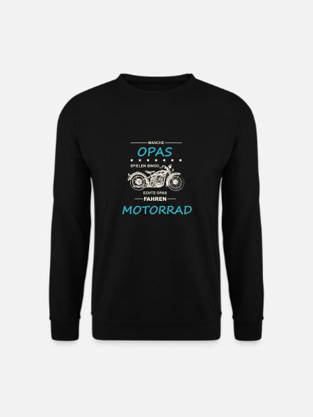 Vatertagsgeschenk Opa T-Shirt Motorrad - Unisex Pullover - Schwarz