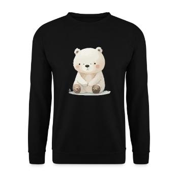 Iggy the Little Pooh - Unisex Sweatshirt - black - Front - Alina (178cm) & Michal (187cm)