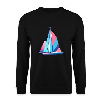 Sailing Sailing Sailboat Sailing Ship Sailors - Unisex Sweatshirt - black - Front - Alina (178cm) & Michal (187cm)