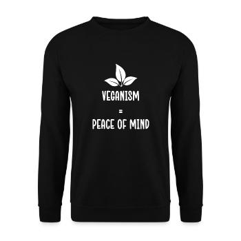 Vegan Geschenksidee für Veganer - Unisex Pullover - Schwarz - Vorne - Alina (178cm) & Michal (187cm)