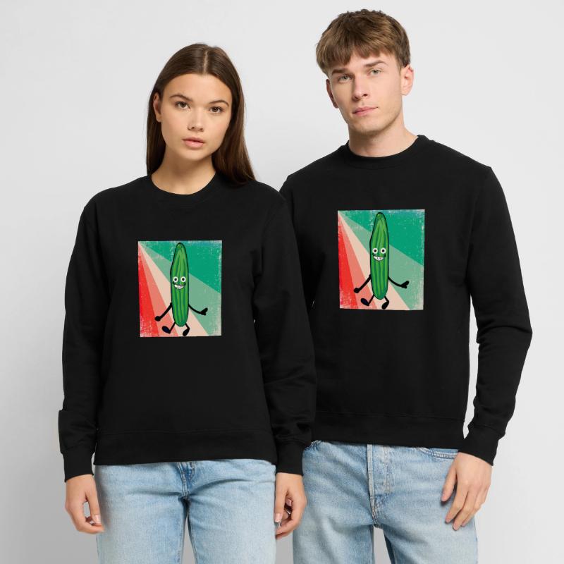 Concombre,Concombre,Concombre,Concombre,Concombre,Rétro Sweat-shirt Unisexe