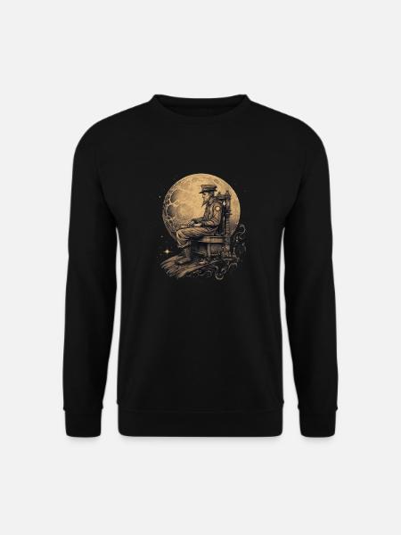 Steampunk en chaise Star Journey Golden Moon - Sweat-shirt Unisexe - noir