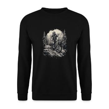 Vélo de montagne de descente VTT VTT Cycliste Garçons - Sweat-shirt Unisexe - noir - Devant - Alina (178cm) & Michal (187cm)