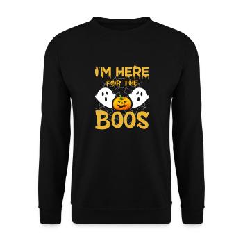 Halloween Funny Man Woman - Unisex Sweatshirt - black - Front - Alina (178cm) & Michal (187cm)