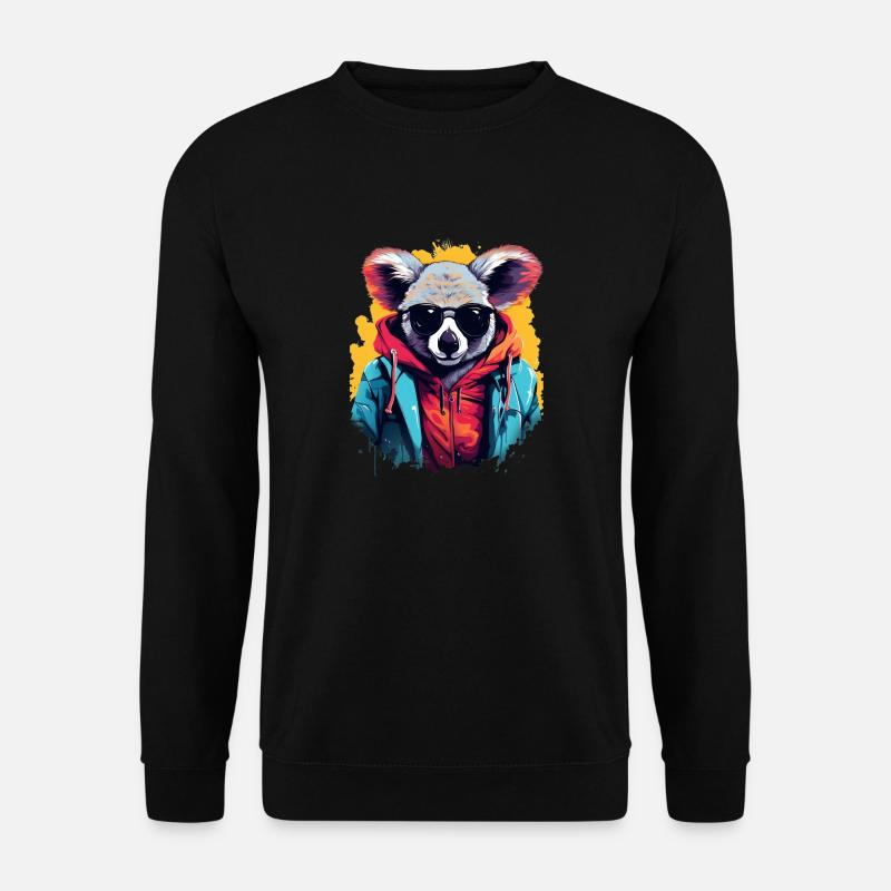Streetstyle-Koalabär | Koala-Liebhaber - Unisex Pullover - Schwarz