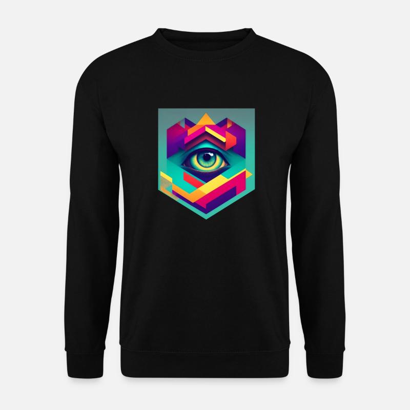 Retro 2 cut - Unisex Pullover - Schwarz