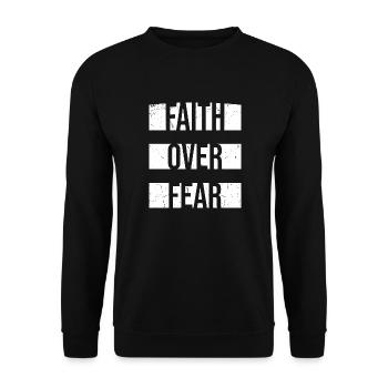 La foi plutôt que la peur Glaube über Furcht Liebe Jesus - Sweat-shirt Unisexe - noir - Devant - Alina (178cm) & Michal (187cm)